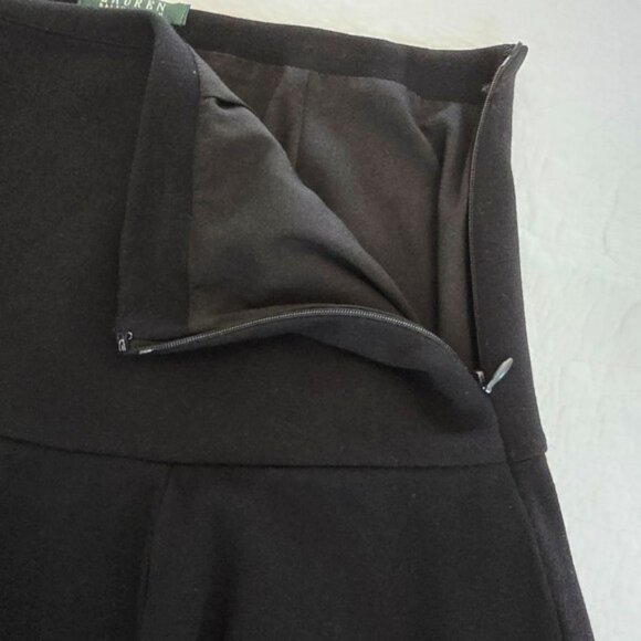 Lauren Ralph Lauren Women's Elegant Mini Black Flared Skirt Size 8 Coquette Tier - Picture 7 of 10